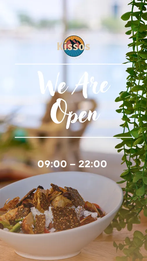 סטורי ממותג We Are Open לאינסטגרם עבור קיסוס